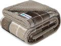 Waterproof Dog Blanket for Large Dogs & Cats – Reversible Cozy Pet Blanket for Couch, Bed, Car & Furniture Protection, 60" x 80", Plaid Taupe