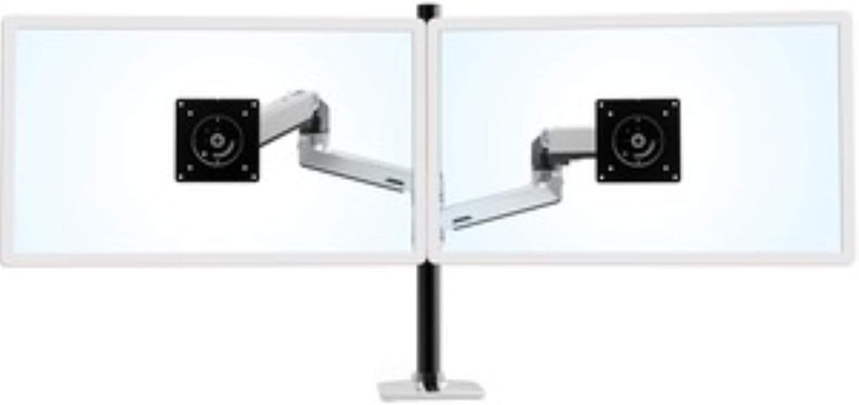 Ergotron – LX Vertical Stacking Dual Monitor Arm, VESA Desk Mount – for 2 Monitors up to 40 Inches, 7 to 22 Lbs Each – Tall Pole, Polished Aluminum