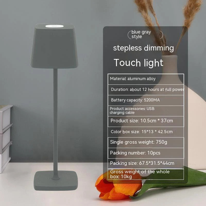 USB Rechargeable LED Desk Lamp with Touch Control, Dimmable Warm White Night Light for Bedroom, Bedside Table, Home Office & Reading