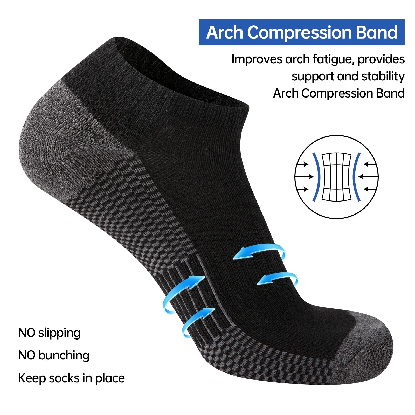 10 Pairs Unisex Athletic Ankle Socks, Breathable Low Cut Sports Socks for Men & Women, Comfortable Moisture-Wicking Crew Socks for Running, Gym & Everyday Wear