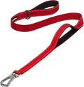 4 FT Heavy-Duty Dog Leash – Dual Padded Handles, Auto-Lock Hook & Reflective Nylon Walking Lead for Large, Medium & Small Dogs