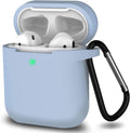 Silicone Case Compatible with Apple Airpods 1&2 Wireless and Wired Charging Case(Front LED Visible),Denim Blue