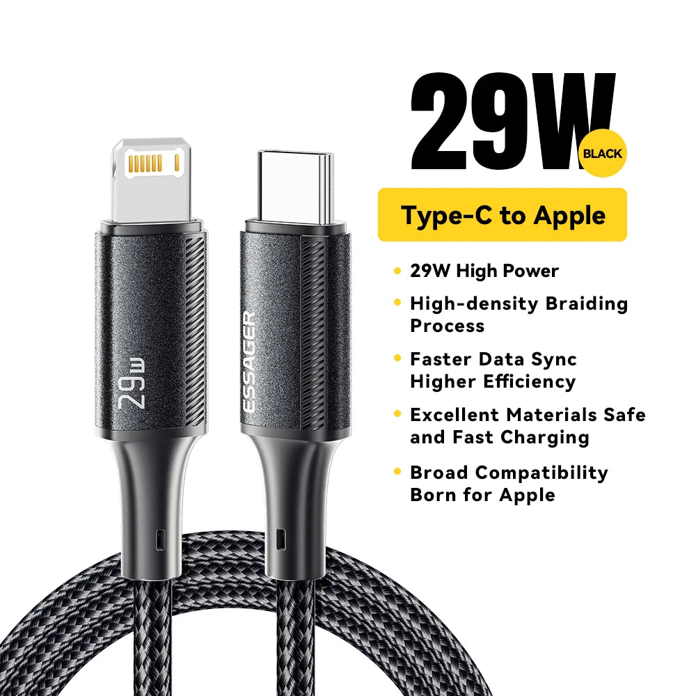 USB C Cable for Iphone 14 13 12 11 Pro Max Xs 8 plus Ipad Macbook Wire 29W PD Fast Charging Type C to Lighting Data Cord