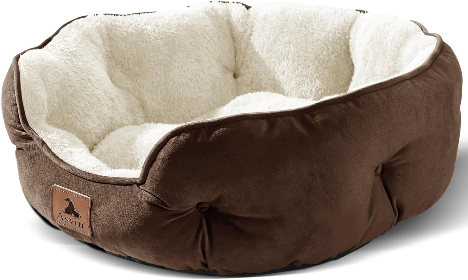 Small Dog Bed for Small Dogs & Cats, Extra Soft Cozy Pet Bed with Washable Cover, Anti-Slip Waterproof Oxford Bottom, Comfortable Puppy & Kitten Bed for Indoor Use