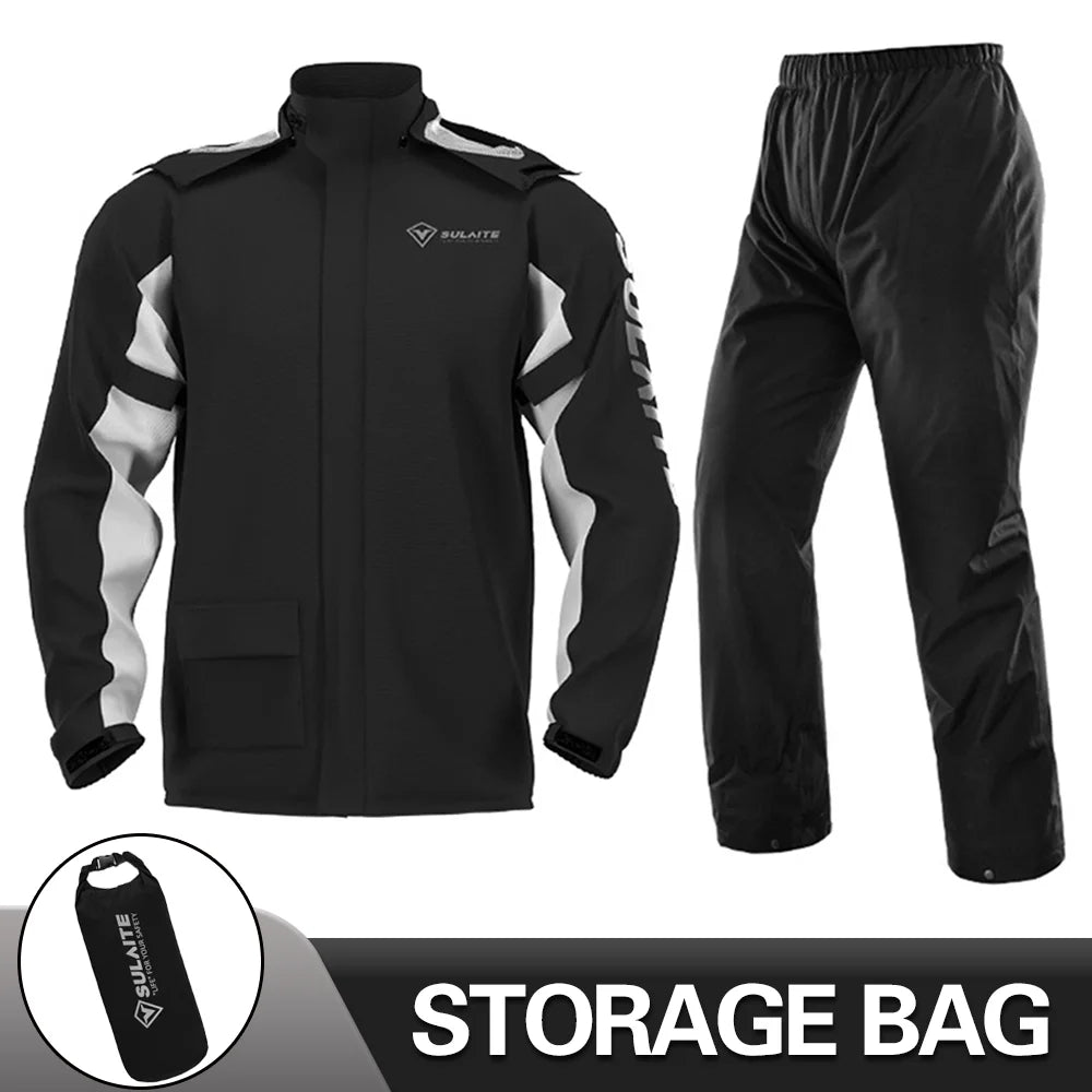 Motorcycle Rain Suit – Waterproof Jacket & Trousers Set for Riding, Camping, Hiking & Fishing