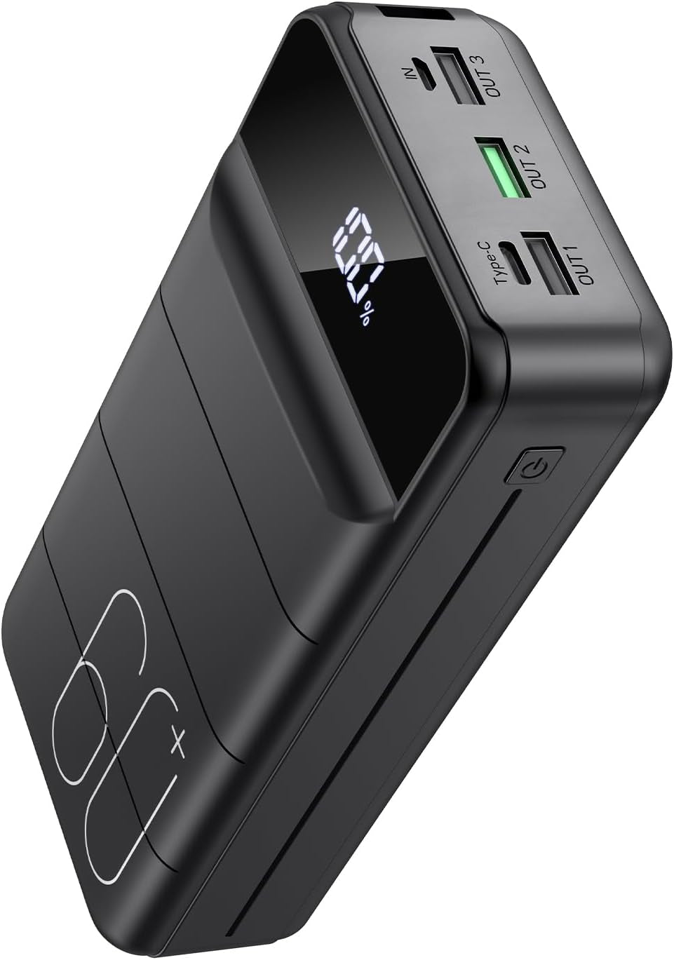Power Bank 60000Mah, 22.5W USB-C Fast Charging Portable Charger | Built-In Flashlight, 4 Outputs 2 Inputs, LED Display, Travel Essentia, High Capacity, Compatible with Iphone & Android Black