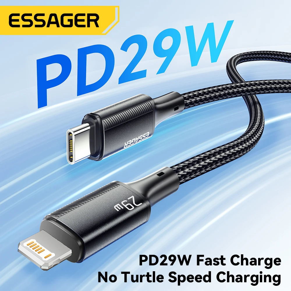 USB C Cable for Iphone 14 13 12 11 Pro Max Xs 8 plus Ipad Macbook Wire 29W PD Fast Charging Type C to Lighting Data Cord