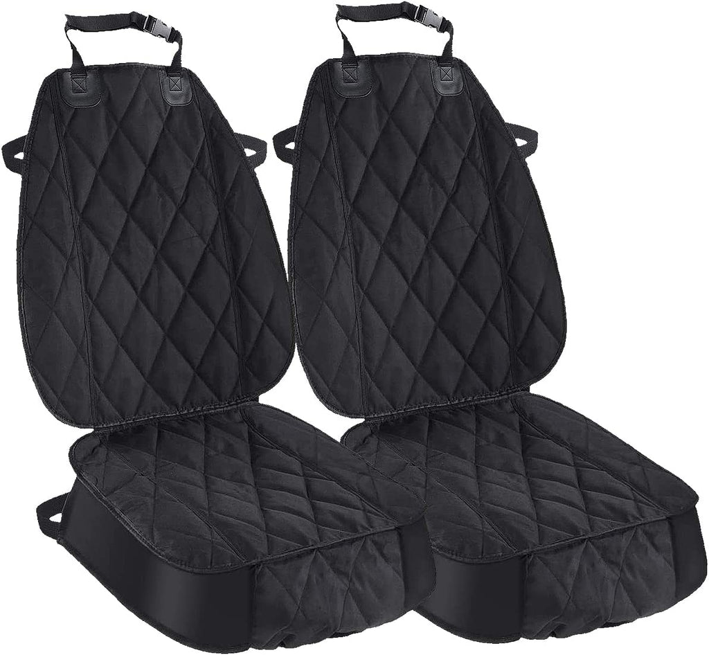 2-Pack Heavy-Duty Dog Car Seat Cover – Waterproof 600D Oxford Pet Seat Protector with Non-Slip Backing, Hammock Convertible Design for Cars, Trucks & SUVs, Black