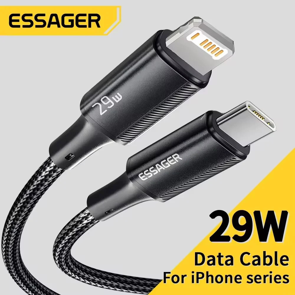 USB C Cable for Iphone 14 13 12 11 Pro Max Xs 8 plus Ipad Macbook Wire 29W PD Fast Charging Type C to Lighting Data Cord