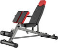 Finer Form Adjustable FID Weight Bench & Roman Chair, 1,000 lb Capacity, 23 Position Flat/Incline/Decline Workout Bench for Full Body Strength Training, Home Gym with Transport Wheels