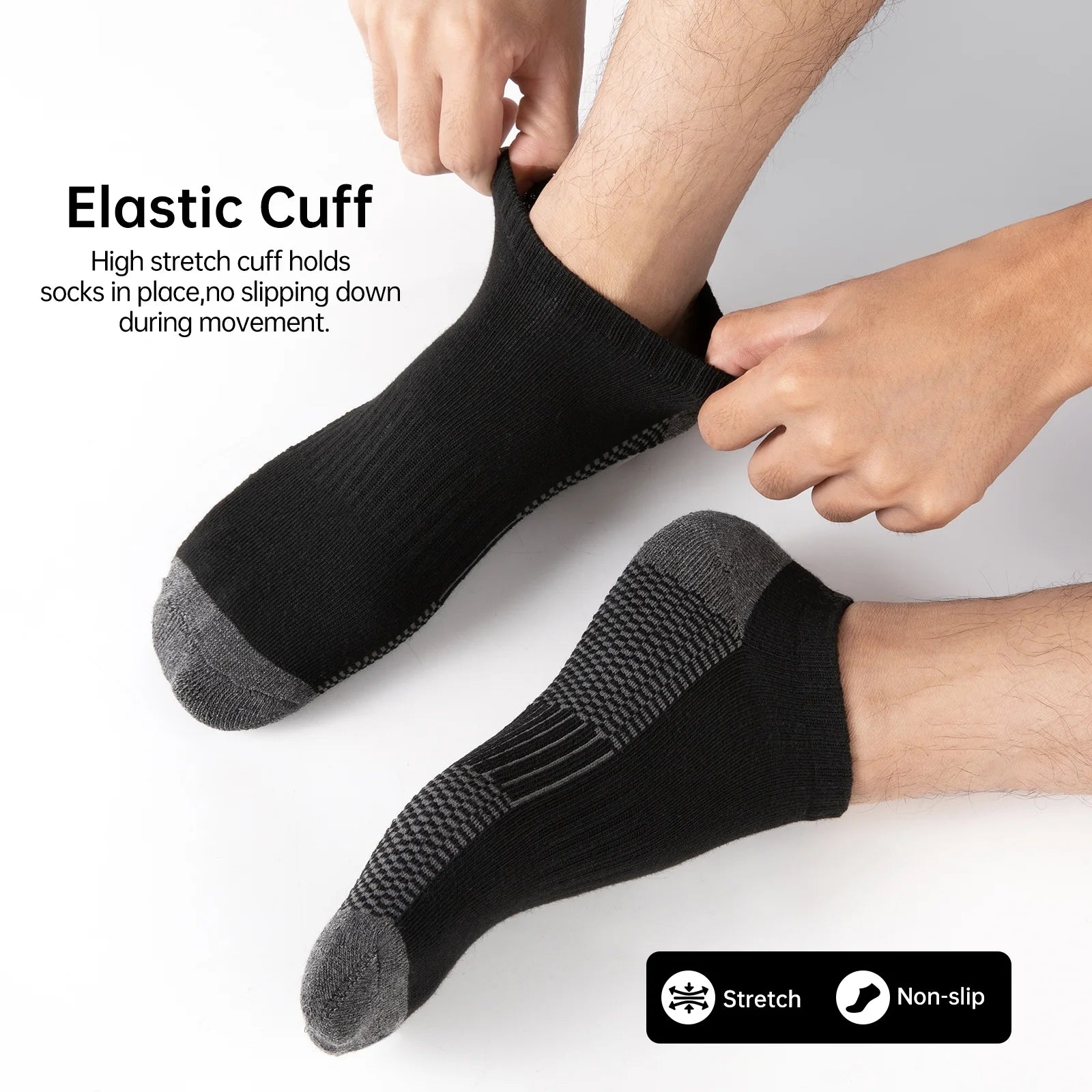 10 Pairs Unisex Athletic Ankle Socks, Breathable Low Cut Sports Socks for Men & Women, Comfortable Moisture-Wicking Crew Socks for Running, Gym & Everyday Wear