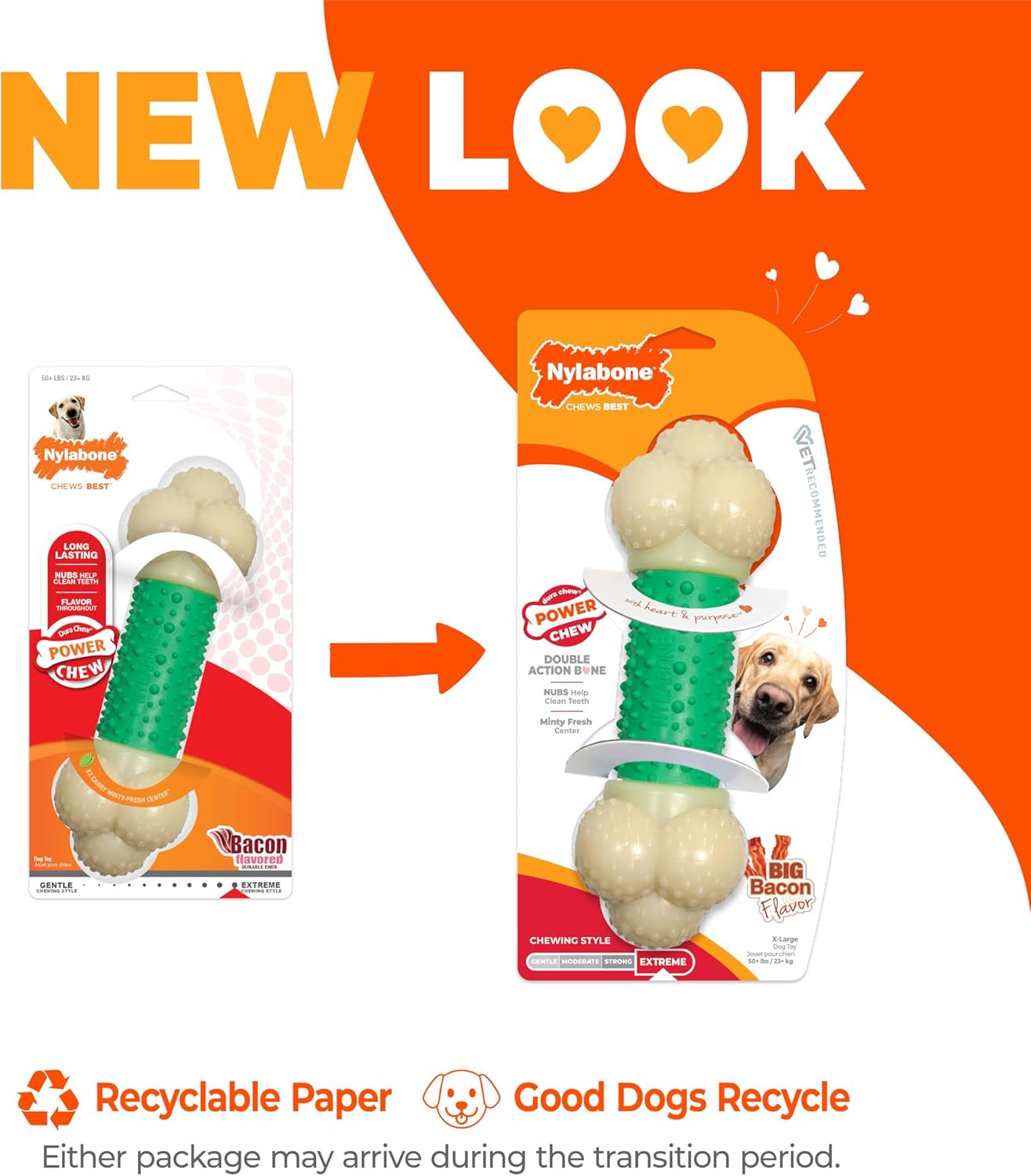 Power Chew Dog Toy for Aggressive Chewers – X-Large Durable Barbell Bone with Teeth-Cleaning Texture for Large Dogs 50+ lbs