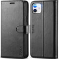 Wallet Case for Iphone 11 (6.1") 2019, 3 Card Holders, Black | RFID Blocking, Viewing Stand, Shockproof TPU Shell, PU Leather, Magnetic Closure, Protective Folio Flip Cover