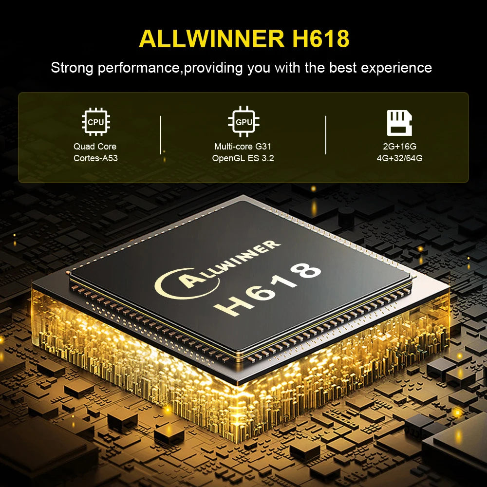 Transpeed Android 12 TV Box Allwinner H618 Dual Wifi 32G64G Quad Core Cortex A53 Support 8K 4K BT Voice Media Player Set Top Box