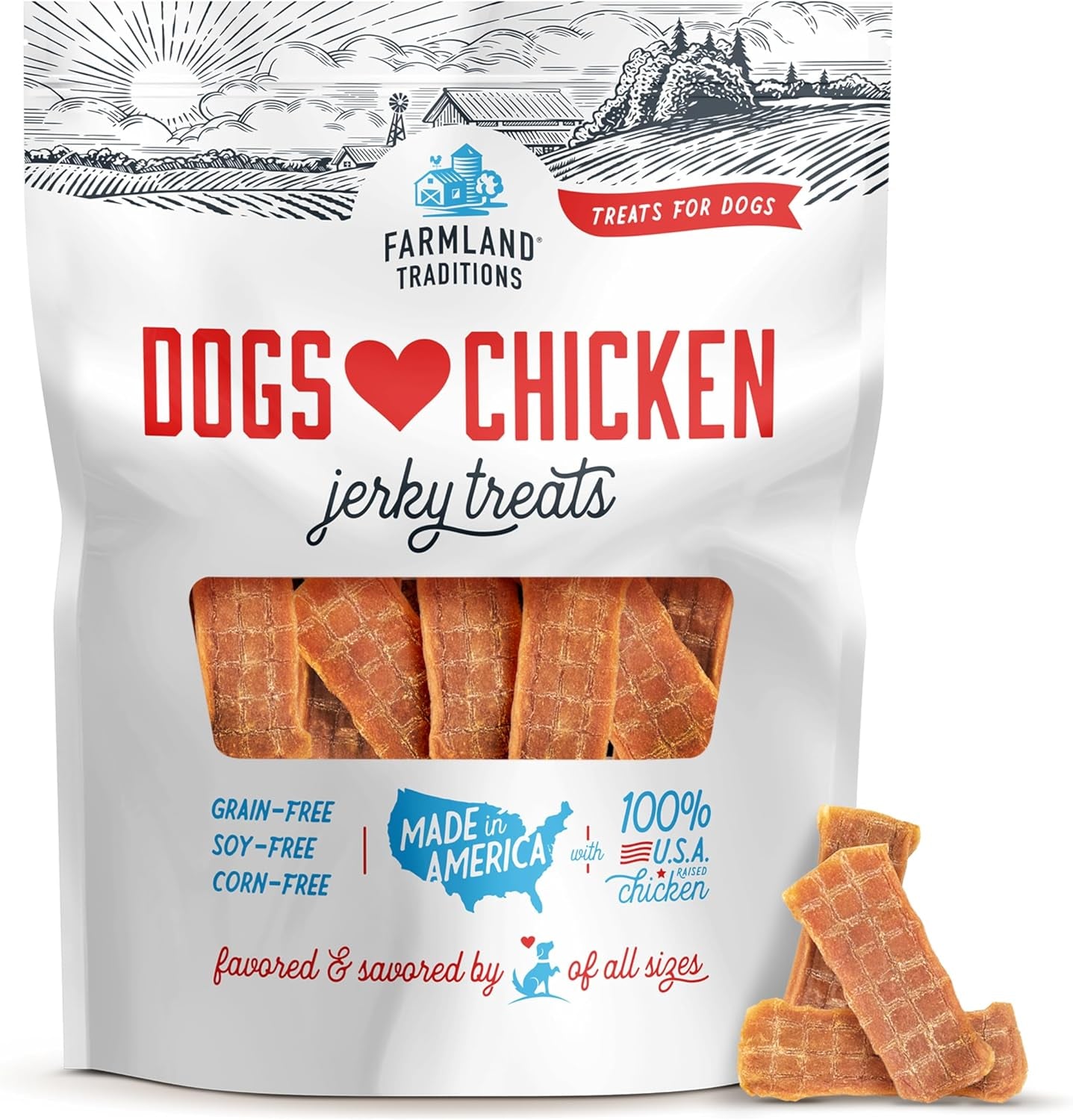 Filler-Free Chicken Jerky Treats for Dogs – Premium Natural Chicken Dog Treats, 3 lb Bag