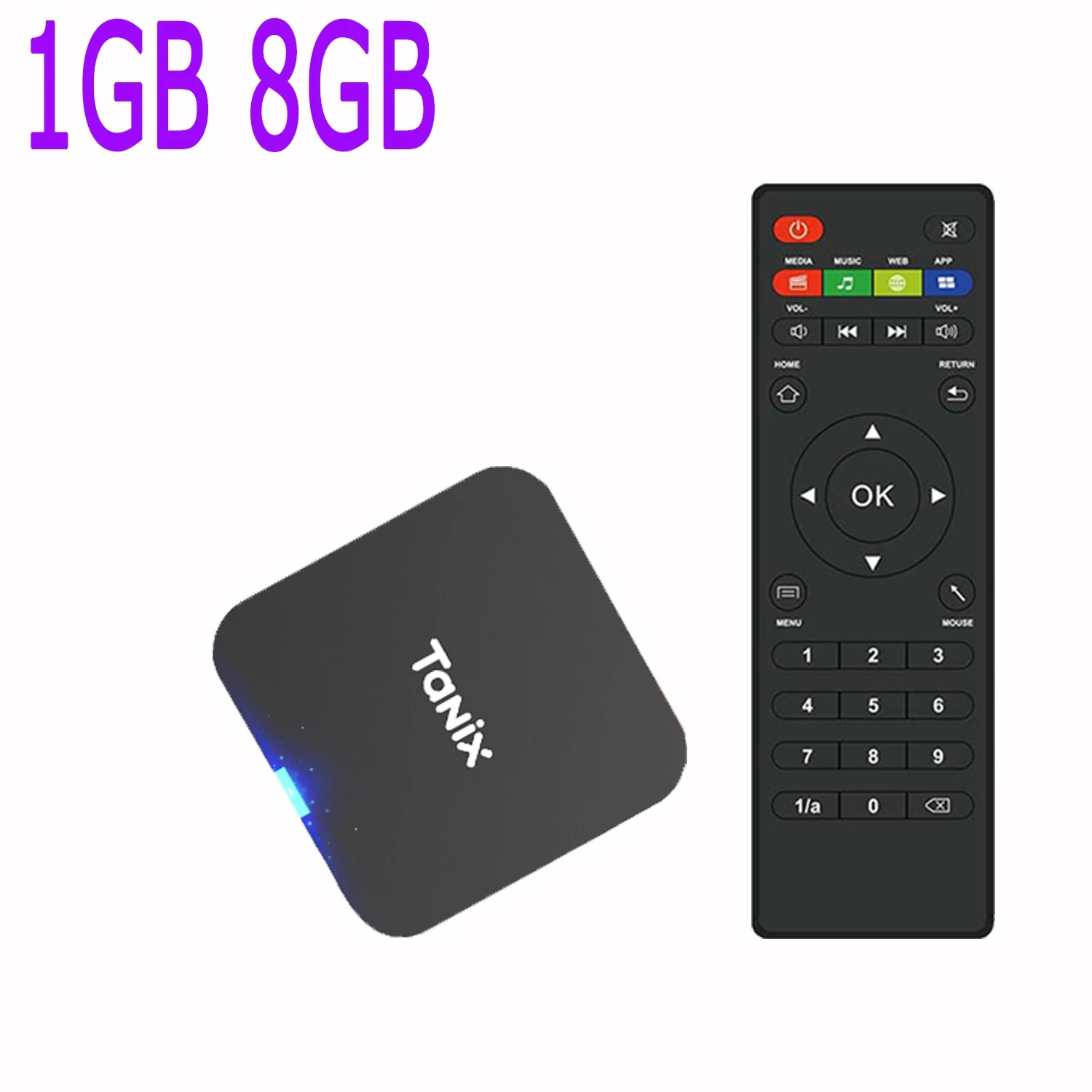 Tanix TX1 Android TV Box Allwinner H313 2.4G Wifi Mini Smart TV Stick Power by DC 5V 2A