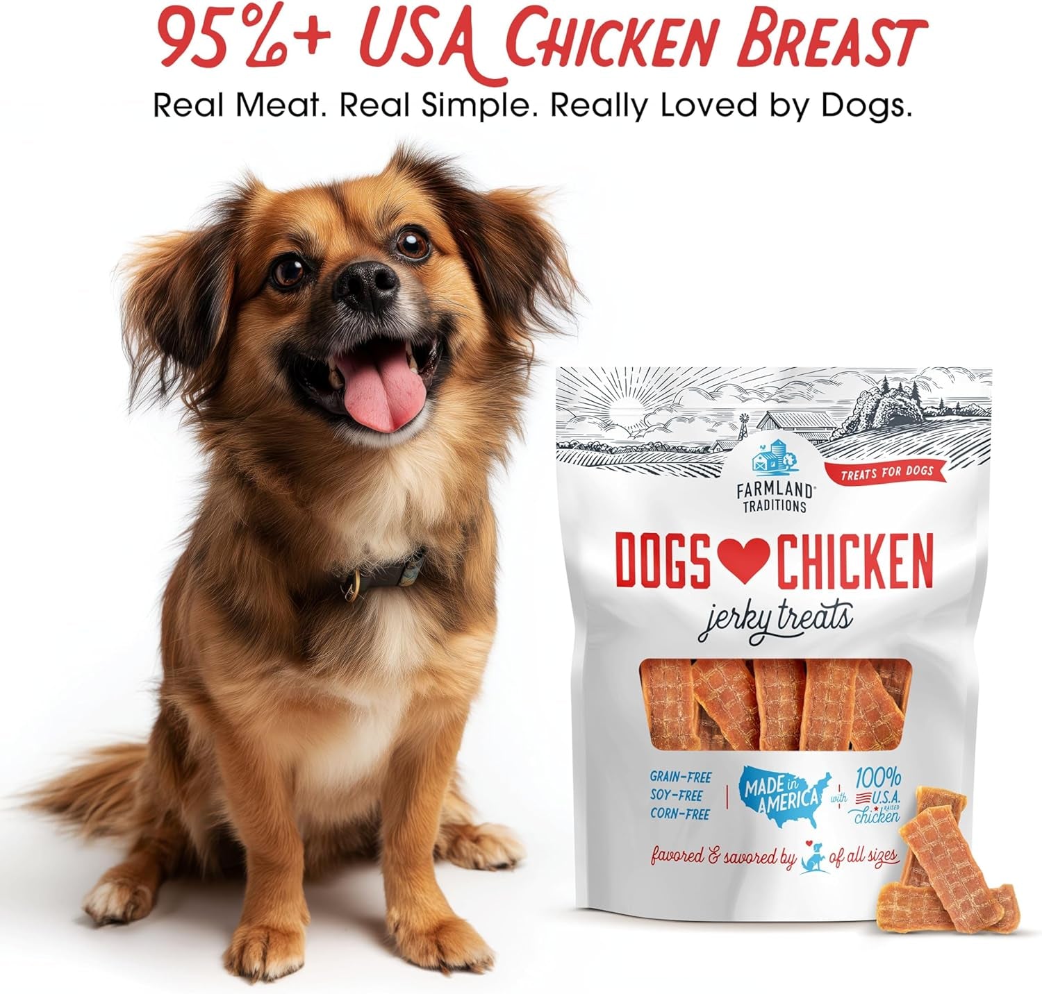 Filler-Free Chicken Jerky Treats for Dogs – Premium Natural Chicken Dog Treats, 3 lb Bag