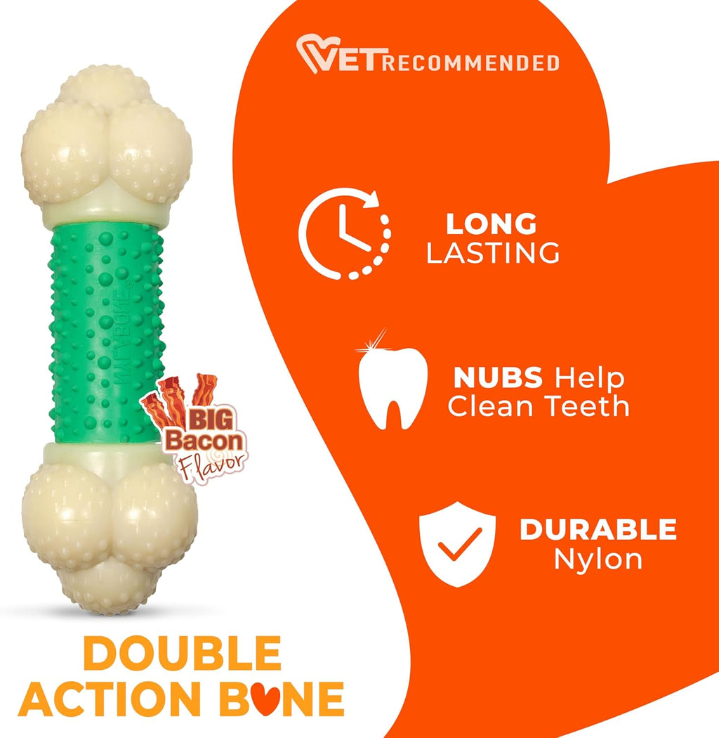 Power Chew Dog Toy for Aggressive Chewers – X-Large Durable Barbell Bone with Teeth-Cleaning Texture for Large Dogs 50+ lbs