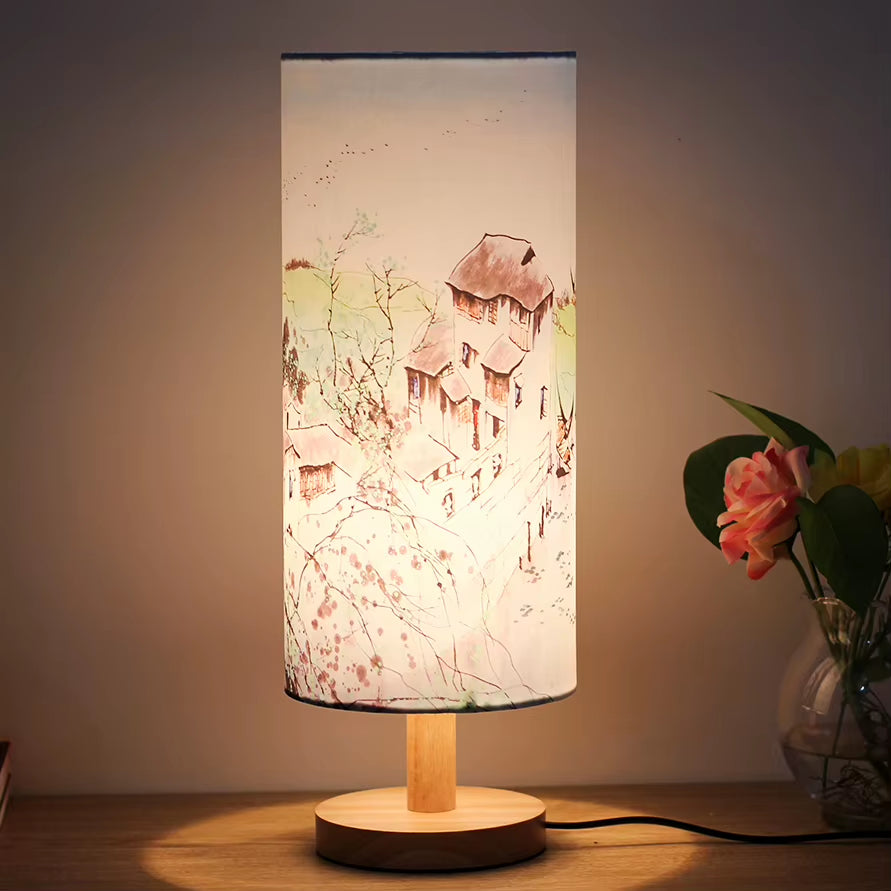 Modern Chinese Style Table Lamp, Warm LED Bedside Lamp for Bedroom, Creative Oriental Nightstand Light, Decorative Desk Lamp for Living Room & Home Décor
