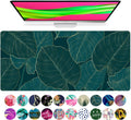 XL Large Mouse Pad with Green Leaves Design, Extended Desk Mat for Keyboard & Mouse, Non-Slip Computer Desk Pad for Home, Office, School & Gaming